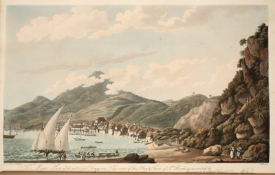 View of the Bay and Town of St. Pierre, Martinique, Illustration from 